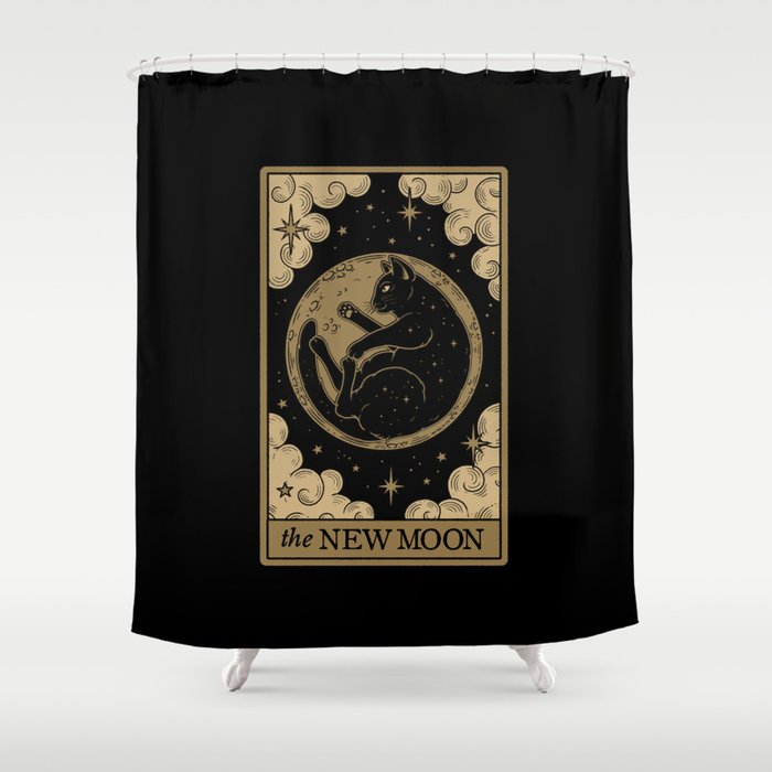 The New Moon - Dark Background Shower Curtain Gallery Image 1