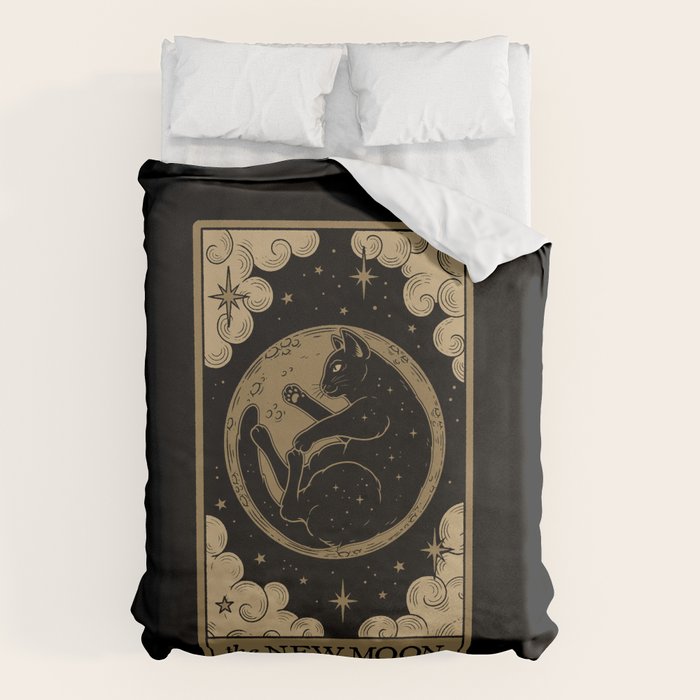 The New Moon - Dark Background Duvet Cover Gallery Image 6