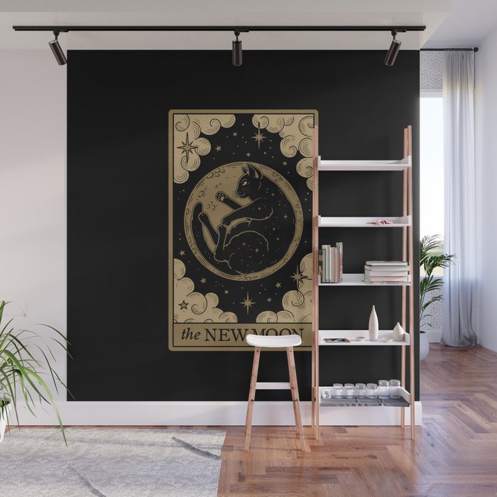 The New Moon - Dark Background Wall Mural Gallery Image 1