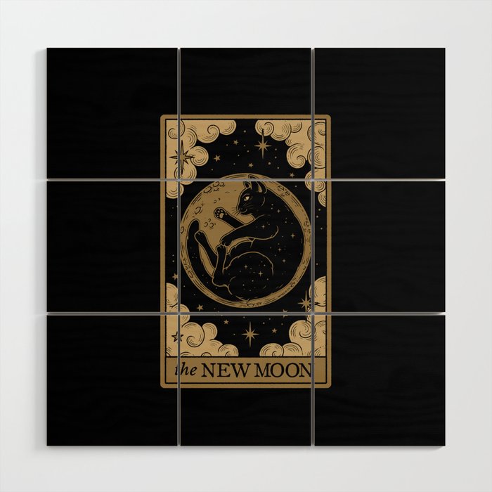 The New Moon - Dark Background Wood Wall Art Gallery Image 1