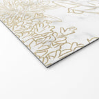 Elegant modern white faux gold marble floral Welcome Mat Gallery Image 2