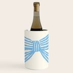 Blue Stripe Bow Ribbon  Wine Chiller Gallery Image 1