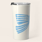 Blue Stripe Bow Ribbon  Travel Mug Gallery Image 3
