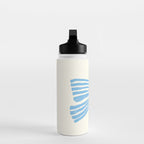 Blue Stripe Bow Ribbon  Water Bottle Gallery Image 3