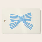 Blue Stripe Bow Ribbon  Cutting Board Gallery Image 1