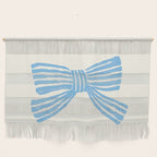 Blue Stripe Bow Ribbon  Wall Hanging Gallery Image 1
