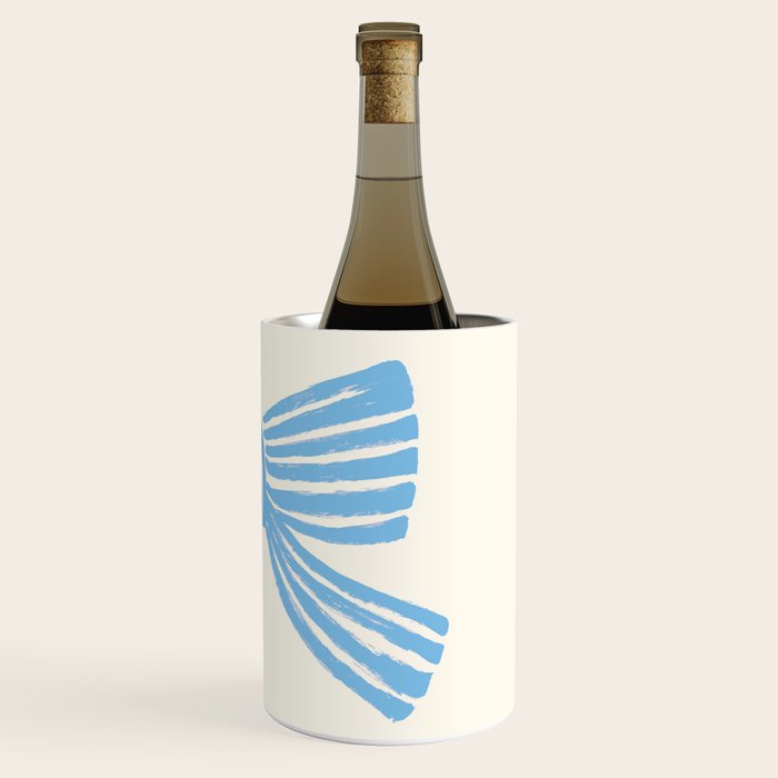 Blue Stripe Bow Ribbon  Wine Chiller Gallery Image 3