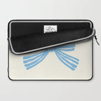 Blue Stripe Bow Ribbon  Laptop Sleeve Gallery Image 2