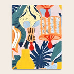 Let There Be Lamps, Lights Illustration Pattern Painting, Pastel Colorful Whimsical Eclectic, Tropical Palm Blush Celebration Festival Party Notebook Gallery Image 4