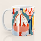 Let There Be Lamps, Lights Illustration Pattern Painting, Pastel Colorful Whimsical Eclectic, Tropical Palm Blush Celebration Festival Party Coffee Mug Gallery Image 3
