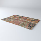 Persian Medallion Rug V // 16th Century Distressed Red Green Blue Flowery Colorful Ornate Pattern Rug Gallery Image 3