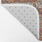 Persian Medallion Rug V // 16th Century Distressed Red Green Blue Flowery Colorful Ornate Pattern Bath Mat Gallery Image 2