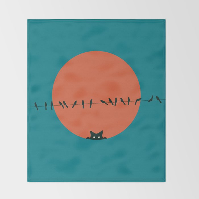 Cat Landscape 186 Throw Blanket Gallery Image 2
