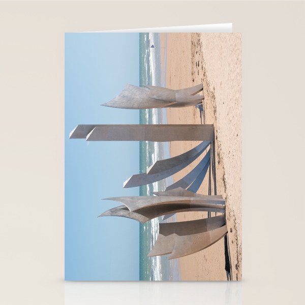 D-day Omaha beach memorial - WW2 sculpture - France, travel photography Stationery Card Gallery Image 2