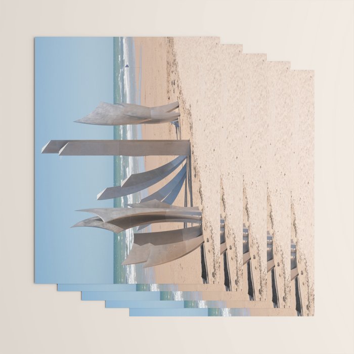 D-day Omaha beach memorial - WW2 sculpture - France, travel photography Wrapping Paper Gallery Image 3