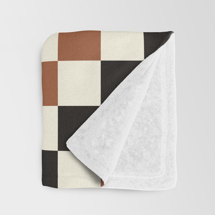 Black & Brown Check Throw Blanket Gallery Image 3