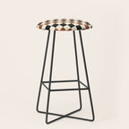 Black & Brown Check Stool Gallery Image 1