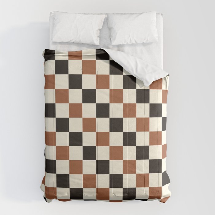 Black & Brown Check Comforter Gallery Image 6