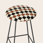 Black & Brown Check Stool Gallery Image 2