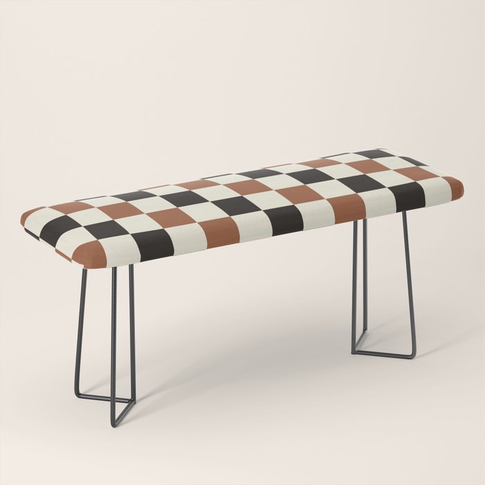 Black & Brown Check Bench Gallery Image 1