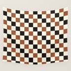 Black & Brown Check Wall Tapestry Gallery Image 4