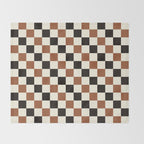 Black & Brown Check Throw Blanket Gallery Image 2