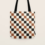 Black & Brown Check Tote Bag Gallery Image 1