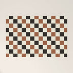 Black & Brown Check Welcome Mat Gallery Image 1