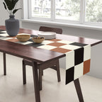 Black & Brown Check Table Runner Gallery Image 2