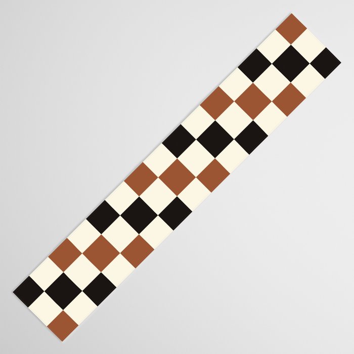 Black & Brown Check Table Runner Gallery Image 3