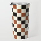 Black & Brown Check Travel Mug Gallery Image 3