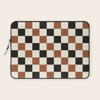 Black & Brown Check Laptop Sleeve Gallery Image 1