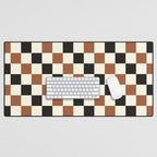 Black & Brown Check Desk Mat Gallery Image 1