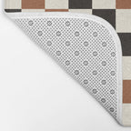 Black & Brown Check Bath Mat Gallery Image 2