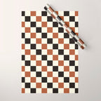 Black & Brown Check Wrapping Paper Gallery Image 1