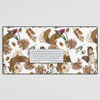 Flowering squirrel meadow Desk Mat Gallery Image 1