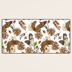 Flowering squirrel meadow Desk Mat Gallery Image 3