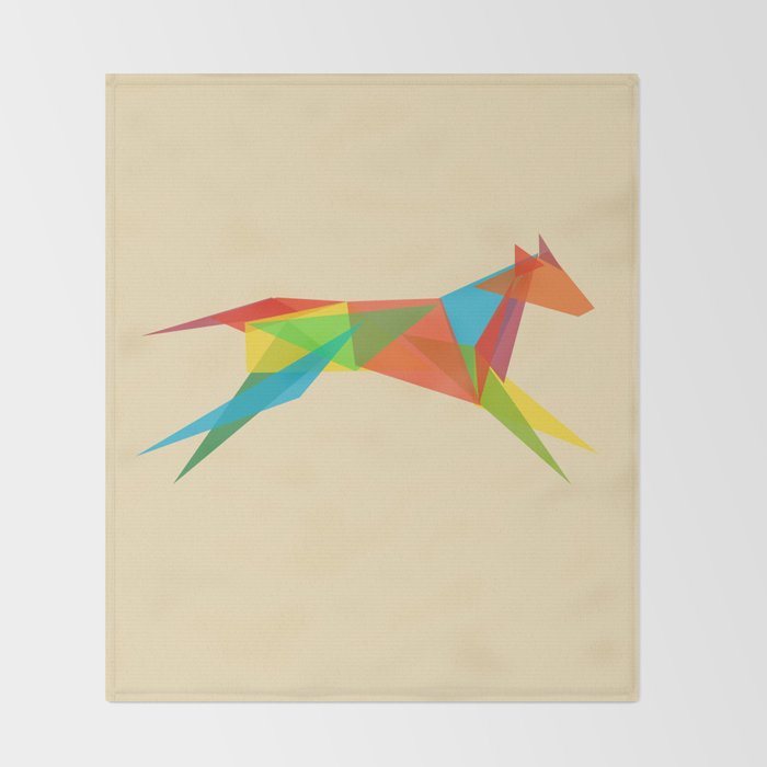 Fractal Geometric Dog Throw Blanket Gallery Image 2