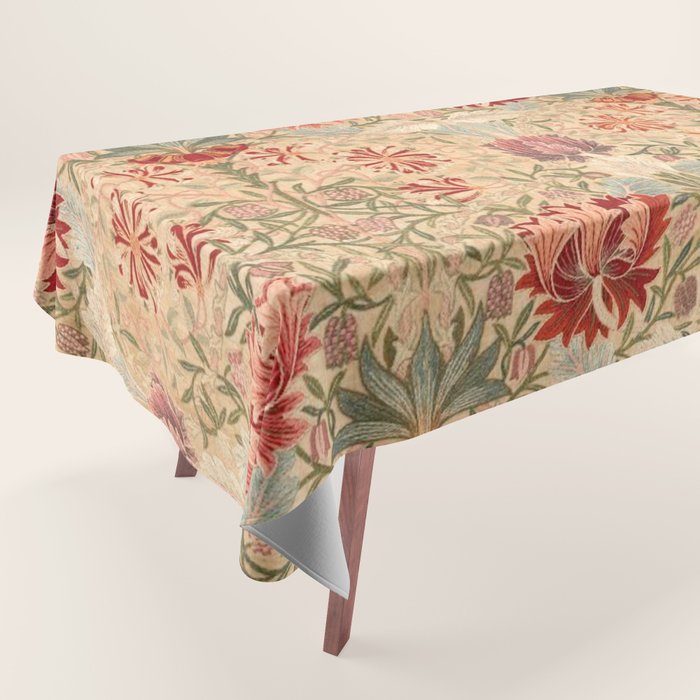 William Morris & Jane Morris Antique Honeysuckle Tablecloth Gallery Image 1
