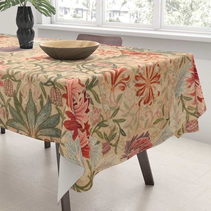 William Morris & Jane Morris Antique Honeysuckle Tablecloth Gallery Image 3