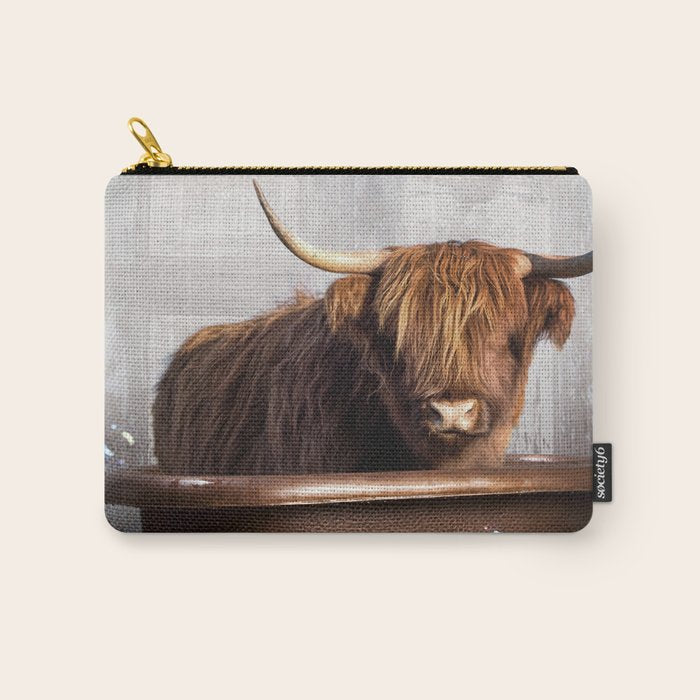 Highland Cow in the Tub Carry All Pouch Gallery Image 1