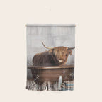 Highland Cow in the Tub Wall Hanging Gallery Image 1