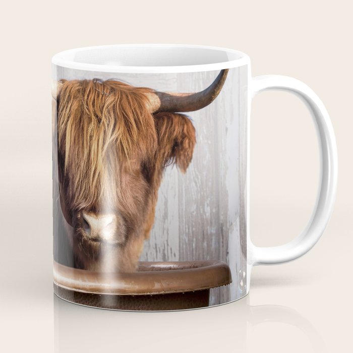Highland Cow in the Tub Coffee Mug Gallery Image 1