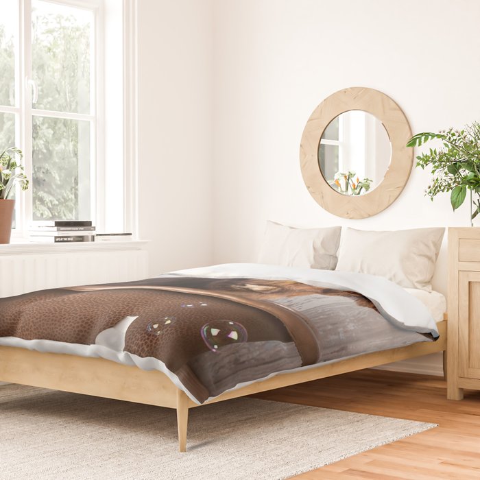 Highland Cow in the Tub Duvet Cover Gallery Image 2