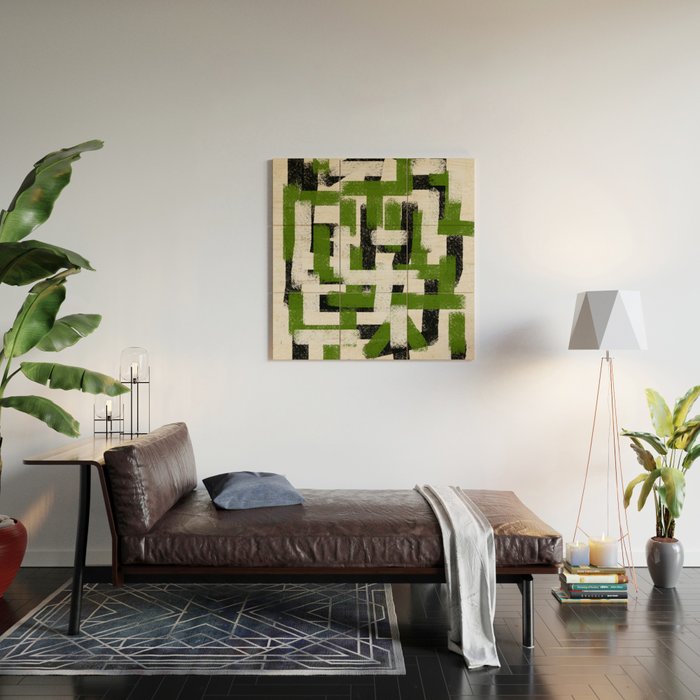 Abstract Modern Cosmic  Wood Wall Art Gallery Image 2