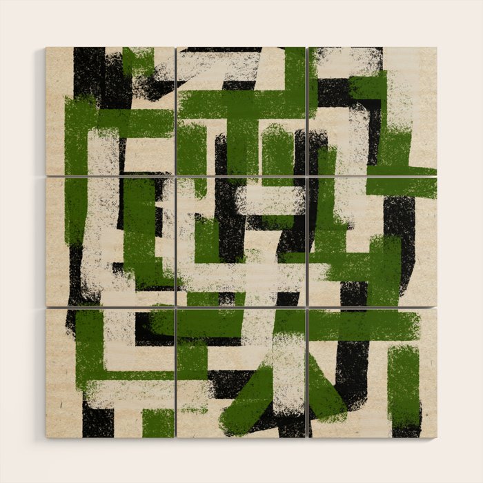 Abstract Modern Cosmic  Wood Wall Art Gallery Image 1