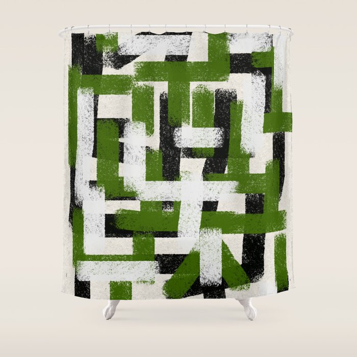 Abstract Modern Cosmic  Shower Curtain Gallery Image 1