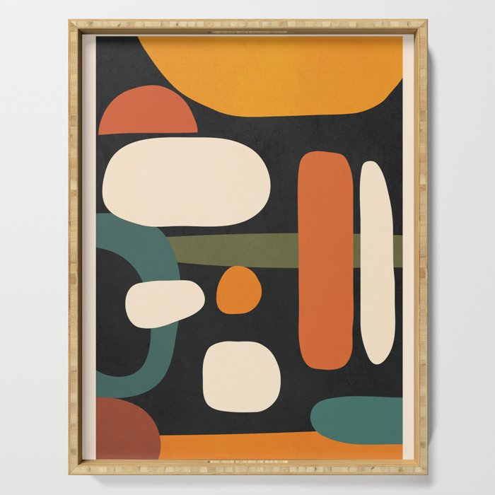 Abstract shapes in the skies 2 Serving Tray Gallery Image 1
