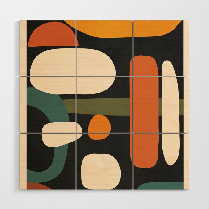 Abstract shapes in the skies 2 Wood Wall Art Gallery Image 1
