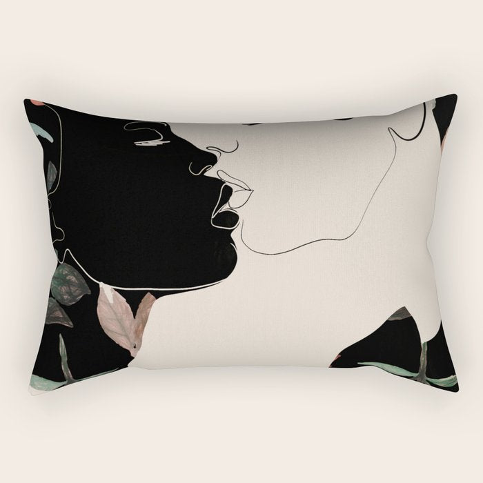 Floral Kiss  Rectangular Pillow Gallery Image 1